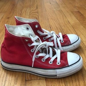 Red high top Converse